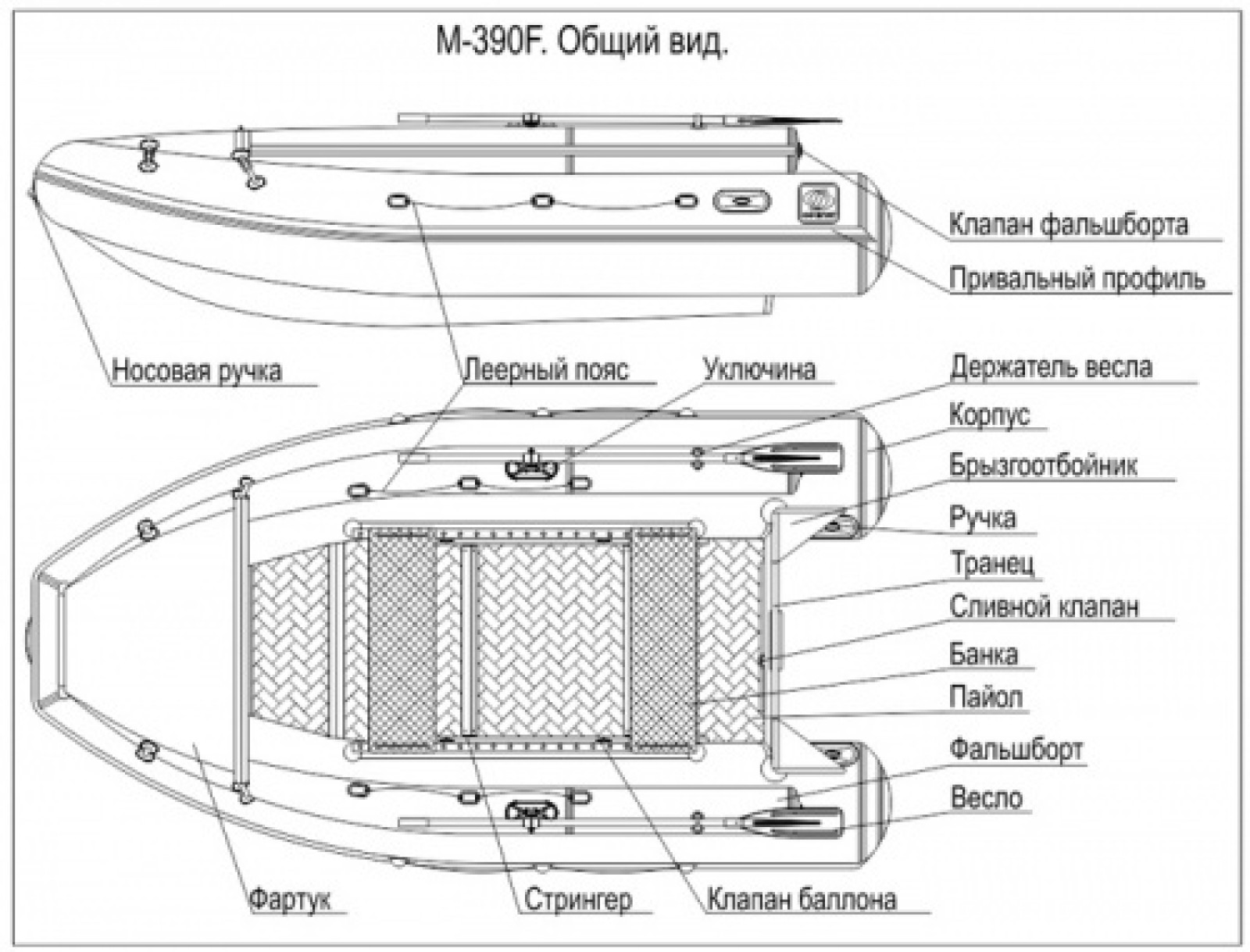 Лодка ПВХ Фрегат М-390 F-1